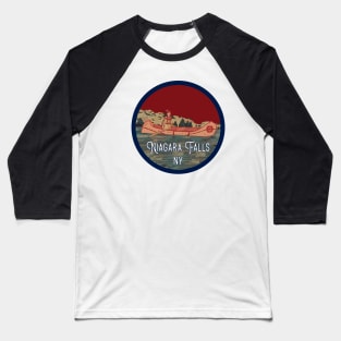 Niagara Falls Vintage Travel Decal Baseball T-Shirt